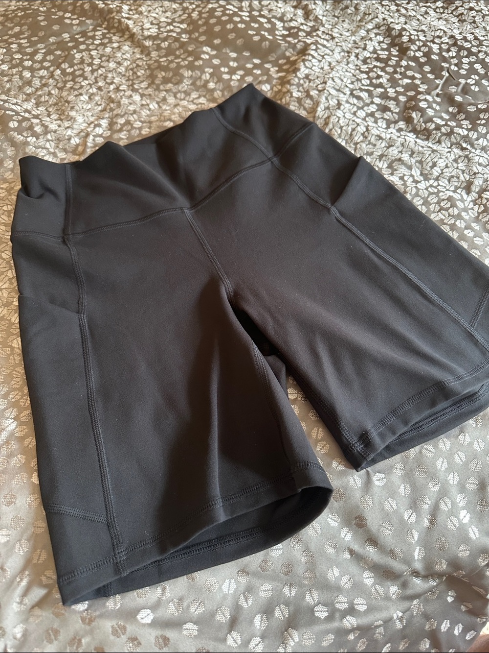 Fabletics PureLuxe Black High-Rise Bike Shorts small